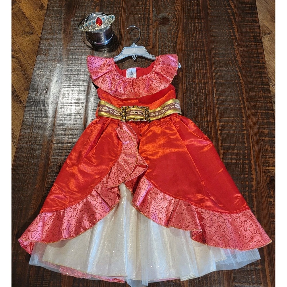 Disney Store Princess Elena Of Avalor‎ Halloween Costume With Crown Girls Size 3